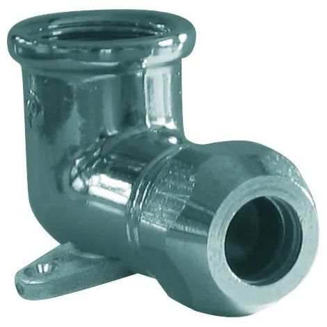Gomito Con Base 1/2" Ø12 Per Rame Cromato