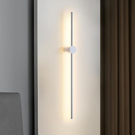 ZMH Applique Murale d'intérieur LED - 60CM Lampe de Couloir Blanche Lampe d'escalier Design Moderne Blanc Chaud 3000K Éclairage Mural Pivotant pour Couloir Escalier Chambre Salon Chambre d'enfant (1/5)