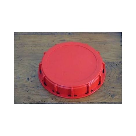 15 cm solid lid for 1000-liter tank, red color.