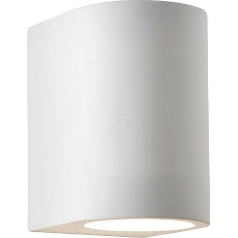 Gypsum G9 Applique curva bianca Realizzata in gesso cilindrico bianco, dimmerabile, non verniciata (1/3)