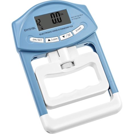 Dynamomètre manuel numérique pour la mesure de la force de préhension. Mesure électronique automatique de la force de préhension : 198 lb / 90 kg