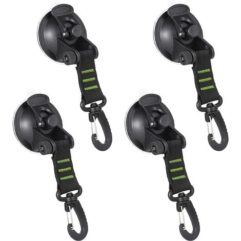 4 Pièces Ventouse Crochet Puissante Ancre à Ventouse avec Fixation du Crochet d'Arrimage D'ancrage Crochet de Fixation Ventouse pour Tentes Camping Robuste Ventouse Voiture pour Voiture Bateau