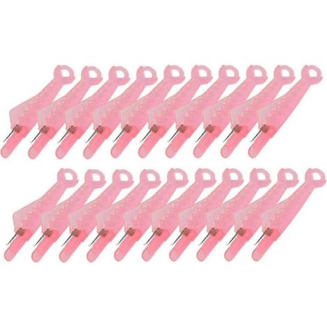 Enfile-aiguilles pour machine à coudre à ouverture en forme de poisson, rose, lot de 100 pièces. (1/5)