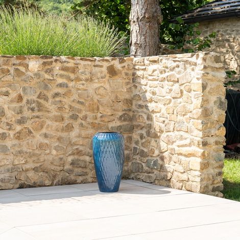 Vaso POMPADOUR 30x57cm blu oltremare