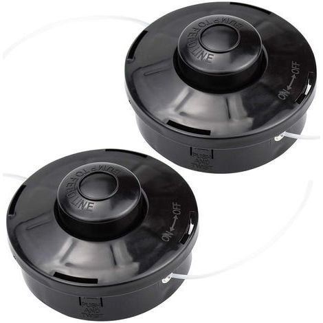 Lot de 2 Tête de débroussailleuse Universelle Nylon Bobine de Rechange de Tondeuse Débroussailleuse Tête De Coupe M10 X 1,25 pour Débroussailleuse Thermique à Essence (1/5)