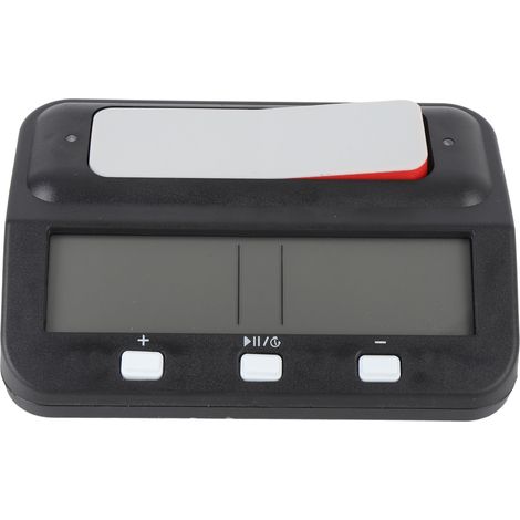 Minuteur d'échecs avec récompense, alarme différée, fonction mémoire, compte à rebours, horloge d'échecs pour compétitions, noir (1/5)