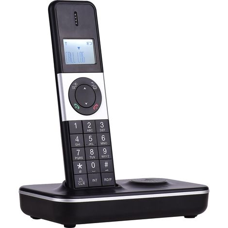 Bisofice Digitales Schnurlostelefon mit LCD-Display, Anrufer-ID, Freisprechfunktion, Konferenzschaltung und UK-Stecker