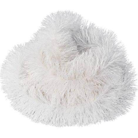 Weiße Weihnachtsbaumkette aus Metallfolie, Durchmesser 15 cm x 3 m - Polnisches Produkt Goliat (1/3)