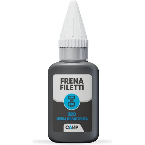 CAMP 320 - Frenafiletti a Media Resistenza Meccanica, Adesivo Frenante per Viti Dadi e Parti Filettate, Frena Filetti ad Azione Sigillante - Evita Allentamenti Dovuti a Urti e Sbalzi Termici, 20 ml (1/2)