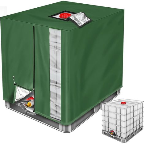 Couverture de réservoir IBC, Mise à Niveau de la bâche de Couverture 420D IBC pour réservoir d'eau 1000L / IBC Container Couverture de réservoir IBC de Protection Anti-UV (1/5)
