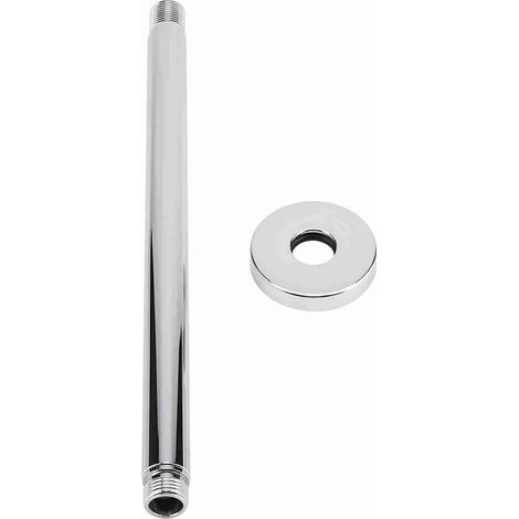 Soporte de pared para brazo de ducha de acero inoxidable con parte superior redonda para cabezal de ducha de techo de baño (30 cm) (1/5)