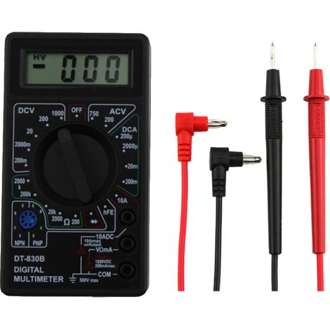 Multimètre numérique professionnel DT832, grand écran LCD, voltmètre de tension AC DC, ammètre Ohm testeur pour usines (1/5)