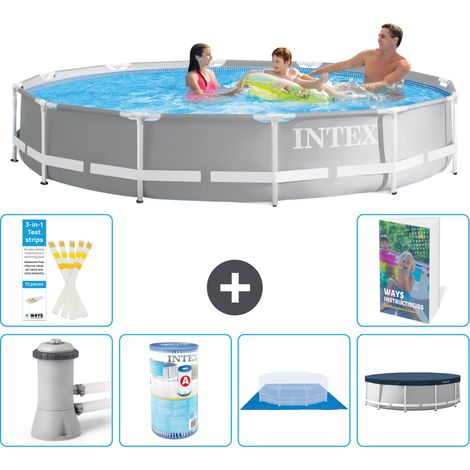 Prism Frame Pool Rund - 366x76 cm - 7-teilig S246