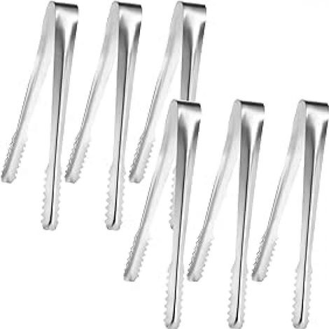 Pinces Mini - Acier Inoxydable - 15 cm - Pour Mariages Bars et Fêtes - Lot de 6 (1/5)