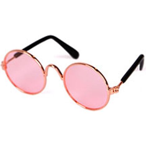Gafas pequeñas de metal para perros de 8 cm con montura resistente - Accesorio fotográfico estilo retro para gatos, ideal para sesiones de fotos de mascotas. (1/5)