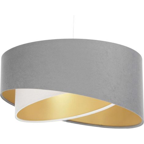 Suspension galaxy eco velours - Gris, blanc, doré (1/5)