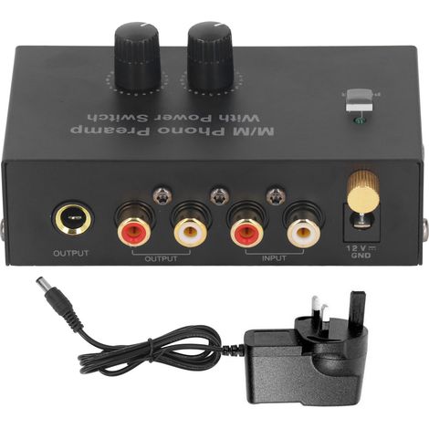 Préamplificateur Phono Bas Bruit PP500P pour Platine Vinyle - Alimentation 100‑240V avec Prise UK (1/5)