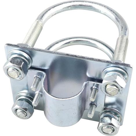 Mât d'antenne extérieur à double boulons en U avec une antenne extérieure fixe sur poteau de fixation en U pour antennes en fibre de verre (1/5)