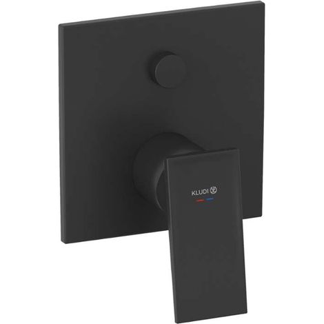 KLUDI-DECUS miscelatore monocomando riempimento vasca e doccia da incasso - set di finitura nero opaco, 547593975 (1/2)