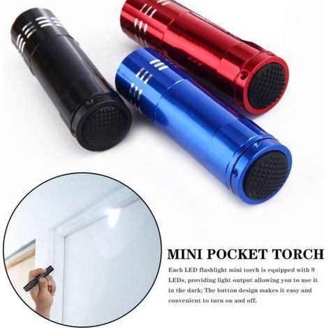 Lot de 3 mini lampes de poche à LED, petite lampe de poche, stylo, petit porte-clés, lampe de poche pour camping(sans batterie) (1/5)