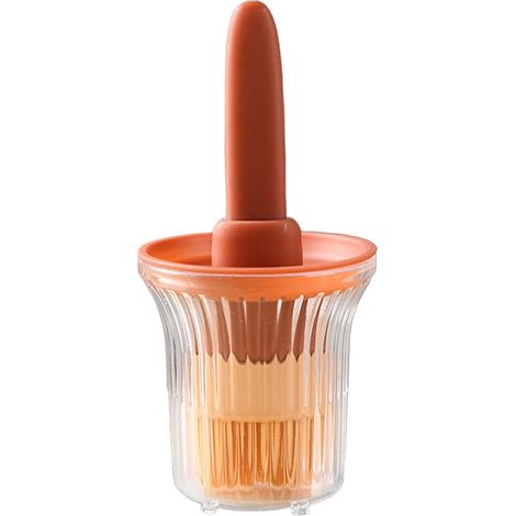 Botella de aceite de oliva con cepillo de silicona - Dispensador de aceite de cocina - Botella dispensadora de aceite de cocina 2 en 1 con cepillo de cocina de silicona - Depósito