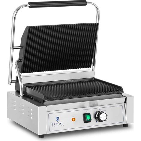 Machine à panini grill appareil toaster croque-monsieur professionnel professionnelle 2 200 watts 50 - 300 °c acier inoxydable