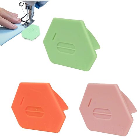 Un juego de 3 guías magnéticas para coser con pestañas de liberación rápida: herramientas de precisión para máquinas de coser y accesorios versátiles. (1/5)