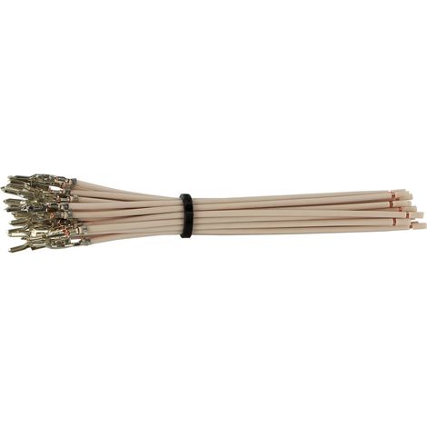 Terminal Molex Mini Fit male. cable de 10 cm blanc