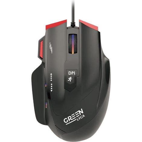 Souris gaming Lyca G-1512 verte avec éclairage RGB, 7 boutons programmables et DPI réglable – Idéale pour le jeu et la productivité