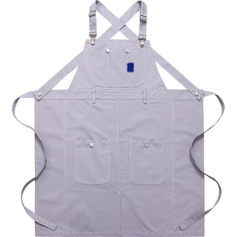 1 tablier de chef en toile, dos croisé ajustable, tablier de cuisine polyvalent pour professionnels et amateurs