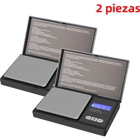 (2 noires) Mini balances électroniques de précision avec écran LCD rétroéclairé, plage de pesée 200 g - 0,01 g (1/5)
