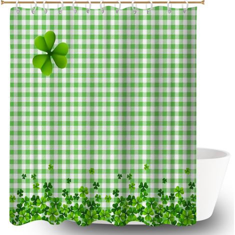 Kit rideau de douche en polyester 180x180 antifongique rideau étanche pour décoration salle de bain (1/5)