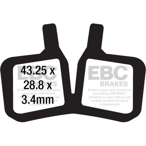 CFA689 - Pastillas de freno para bicicleta EBC Brakes (orgánicas) (1/2)