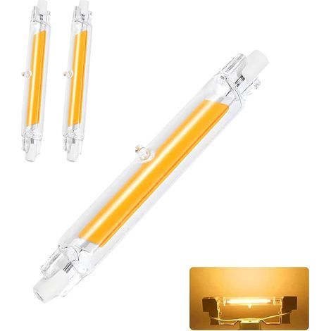Ampoule R7S LED 78mm Dimmable,LED COB Ampoules Blanc Chaud 3000K,1000LM Pas de Scintillement,78mm 10W Ampoule Équivalent Ampoule Halogène J78 100W,Éclairage à Faisceau 360 °,AC 220-240V,Lot de 2 (1/5)