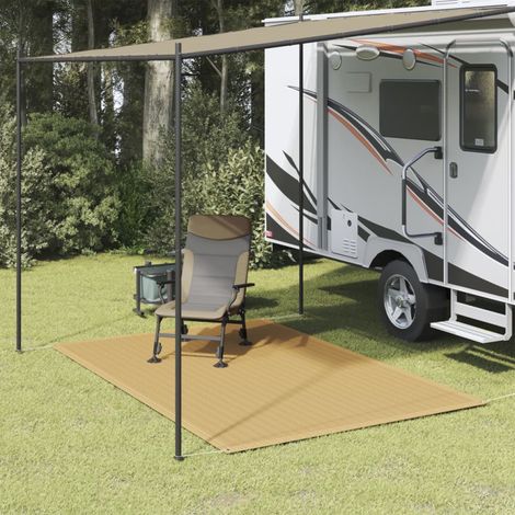 vidaXL Tapis de tente sable 250x200 cm PEHD