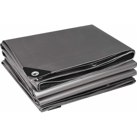 Lona protectora de 2x2 m, impermeable, cubierta protectora, color plata. (1/5)