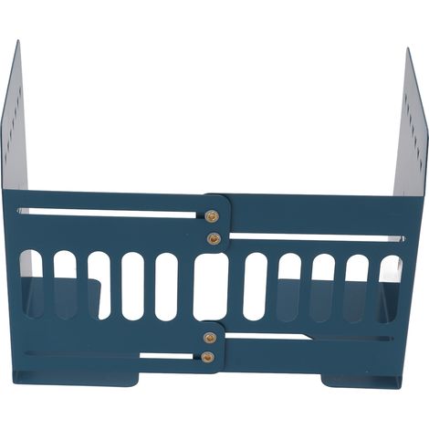 Supports de livres rétractables bleus, stables et robustes, finition élégante, réglage facile, métal durable, lot de 2, pour étagères et bibliothèques. (1/5)