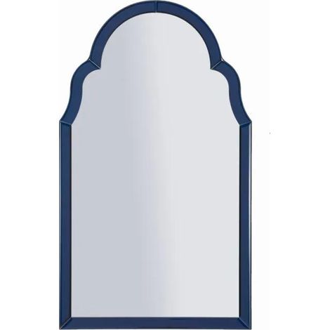 Specchio da parete mauro ferretti blu 80x47 cm elegante
