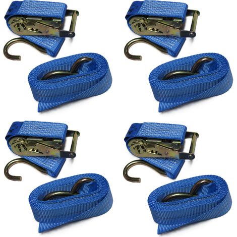 Tie Down Ratchet Straps 1.5T 3M x 50MM X4 (Cargo Lashing Car Load S Hook)