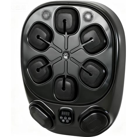 Machine de boxe musicale murale avec 9 modes, lumières LED et connexion Bluetooth, 61 x 48 x 11 cm, noire (1/5)