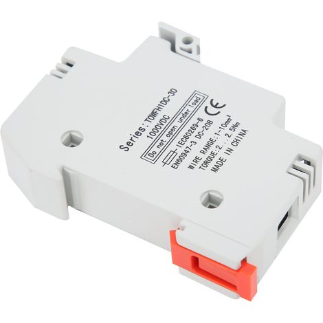 Support fusible DIN rail 1P 10A 1000VDC pour installations électriques TOWFH1DC