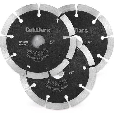 Diamond Cutting Discs 125 mm Set of 3 (1/5)