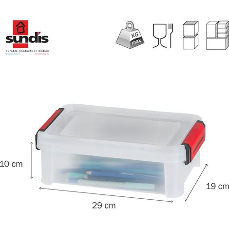 Clip'n Store 2,5L Transparente Aufbewahrungsbox SUNDIS (1/4)