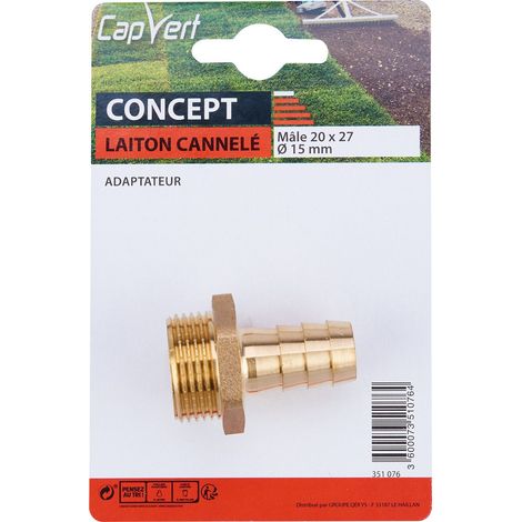 Emboût Can.dm D15 20x27 Raccord Mâle, Plomberie, D15, 20x27 - Capvert