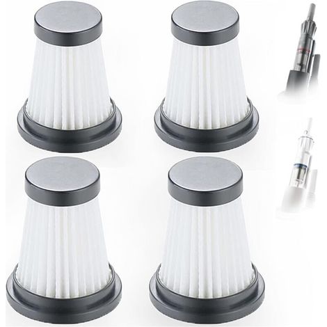 Lot de 4 filtres HEPA de rechange pour aspirateur sans fil pour Moosoo K12 K12 Pro K13, pour Genius Invictus One 1.0 X7 / 2.0