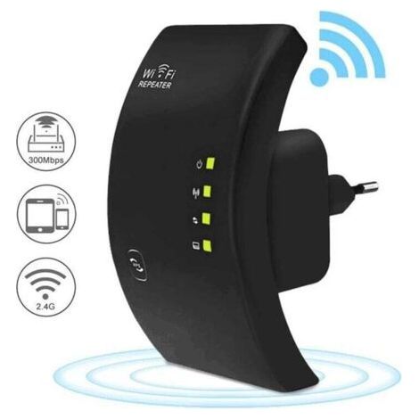 WLAN-Repeater, leistungsstarker WLAN-Verstärker, N300 WLAN-Extender, WLAN-Signalverstärker, 1 Ethernet-Anschluss, Reichweite bis zu 200 m², einfache Installation, kompatibel mit allen Internet-Routern (1/5)