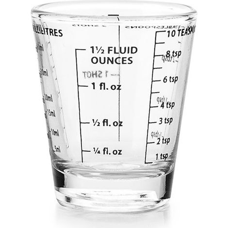 IBILI Vaso MEDIDOR Mini, Stainless Steel, Transparent, 30 x 5 x 6 cm, 12 unità (1/2)