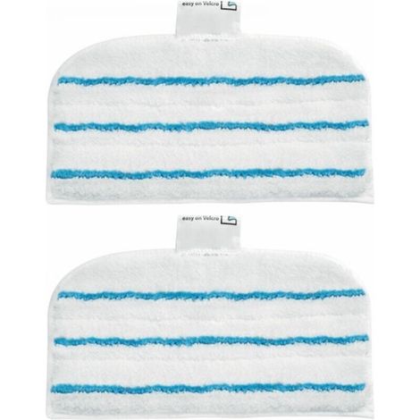 2 Patins En Microfibre Rectangulaires Pour Balai Vapeur