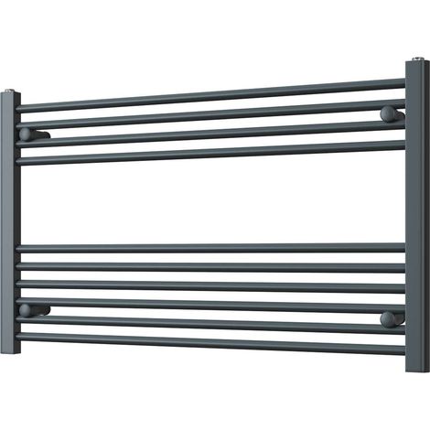 Zennor - Anthracite Heated Towel Rail - H600mm x W1000mm - Straight (1/3)