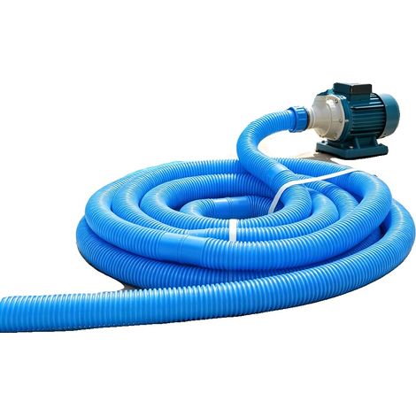 Manguera para piscina, 38 mm de diámetro, 6 m de longitud, material LDPE ligero, divisible cada 1 m, resistente a los rayos UV. (1/5)